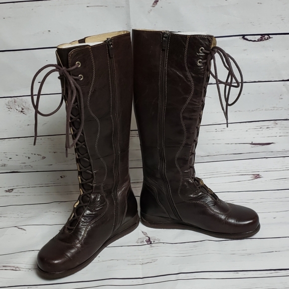 Dansko lace up leather boots sz 36 brown - Picture 2 of 8